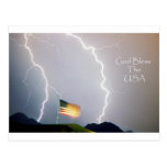 Lightning Strikes God Bless the USA Postcards