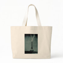 Lightning Strikes the Eiffel Tower, 1902 Canvas Bag
