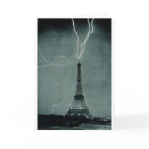 Lightning Strikes the Eiffel Tower, 1902 Card