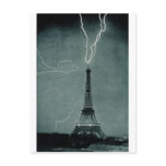 Lightning Strikes the Eiffel Tower, 1902 Postcards
