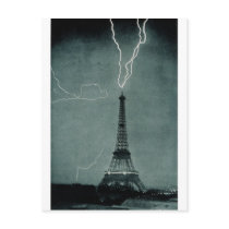 Lightning Strikes the Eiffel Tower, 1902 Postcards