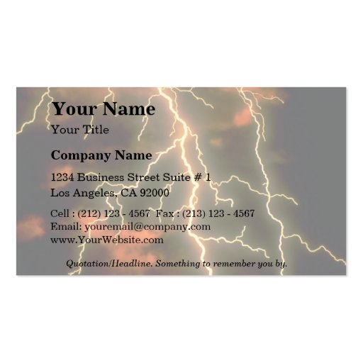Lightning texture business cards