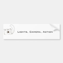 Lights, Camera, Action Bumper Stickers
