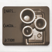 Lights Camera Action mousepads