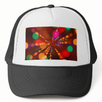 Lights glowing (blur motion background) trucker hat