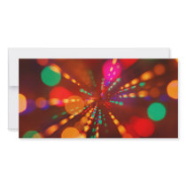 Lights glowing (blur motion background) custom photo card