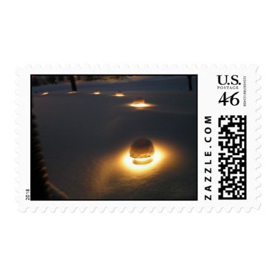 Lights in Snow Postage Stamps by MrBillyB