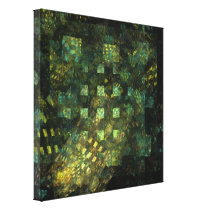 Lights in the City Abstract Wrapped Canvas Print