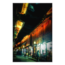 Lijiang Old Town Night Market in China Art Photo