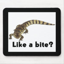"like a bite?" alligator from junglewalk.com mouse mat