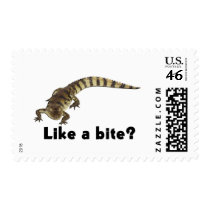 "like a bite?" alligator from junglewalk.com postage stamps