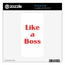 Like a Boss iPhone 4S Skins
