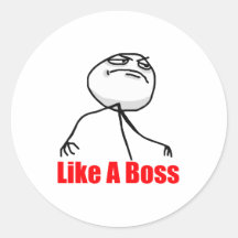 Like a Boss Round Sticker