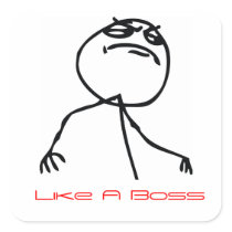 Like a Boss Square Sticker