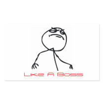 Like a Boss Rectangle Sticker