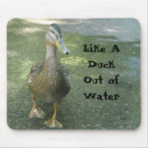 Like A Duck Out of Water mousepads