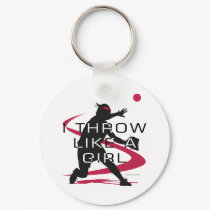 Like a girl D keychains