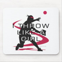 Like a girl D mousepads
