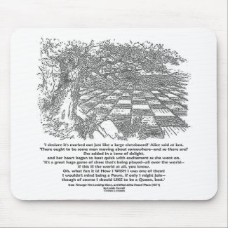 Like A Large Chessboard Game Of Chess Wonderland Mousepads