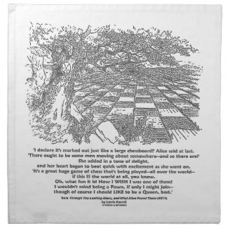 Like A Large Chessboard Game Of Chess Wonderland Printed Napkin