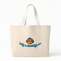 Like A Monkey Large Tote Bag by likeamonkey Like A Monkey Large Tote Bag