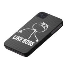 Like Boss meme on Faux Carbon fiber iPhone 4 Case