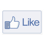 Like Button Rectangular Sticker