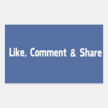 Like,Comment & Share stickers