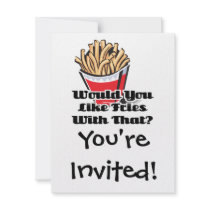 like fries with that personalized invitations