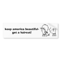 like his, love, keep america beautiful-get a ha... bumper stickers