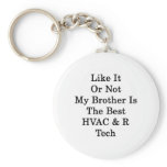 Like It Or Not My Brother Is The Best HVACR Tech keychains
