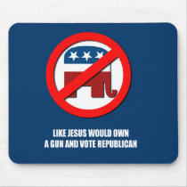 Like Jesus would own a gun mousepads