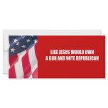 Like Jesus would own a gun Rack Card Design
