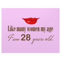 Like Most Women My Age - I am 28 Years Old Letterhead Design