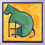 LIKE PICASSO'S DOG CUBISM POSTERS