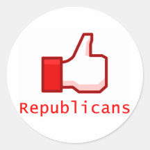 Like Republicans Round Sticker