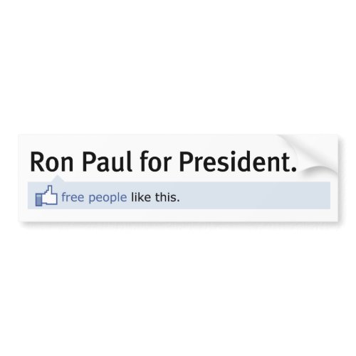 Ron Paul Bumper sticker Ron Paul 2012 bumper sticker