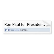Like Ron Paul Bumper Sticker bumper stickers