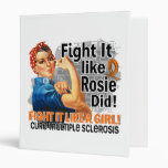 Like Rosie Did Cure MS.png 3 Ring Binder