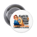 Like Rosie Did Cure MS.png Pinback Button