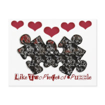 Like Two Pieces of a Puzzle postcards