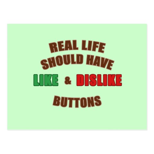 Likes and Dislikes Post Card