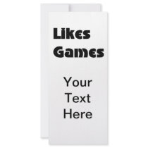 Likes Games Rack Card