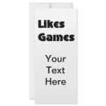 Likes Games Rack Card