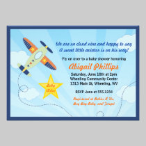 Lil' Aviator Airplane Baby Shower Invitations invitations