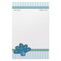 Lil' Baby Peacock Stationery Design