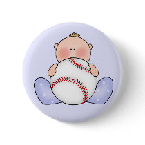 Lil Baseball Baby Boy Pinback Button
