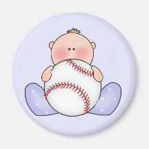 Lil Baseball Baby Boy Fridge Magnets