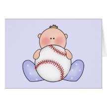 Lil Baseball Baby Boy Greeting Card