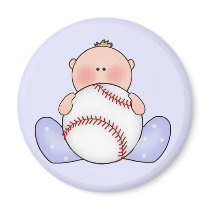 Lil Baseball Baby Boy Fridge Magnets